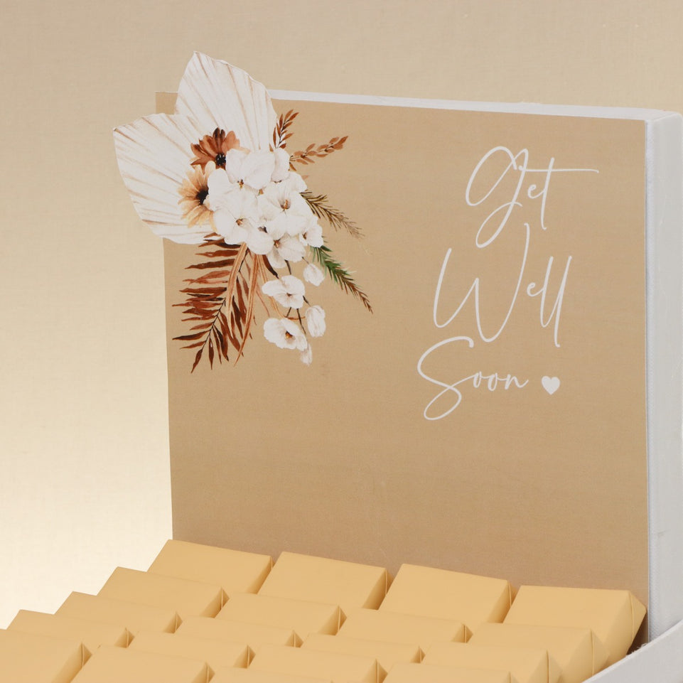 Get well soon flower boho designed chocolate medium hamper