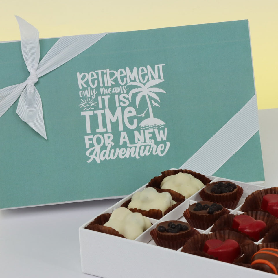 Retirement designed 15 - piece premium chocolate hard box