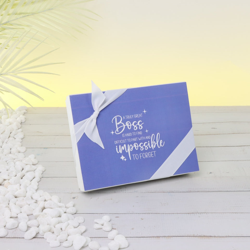 "Message to boss" retirement designed 12-piece premium chocolate hard box