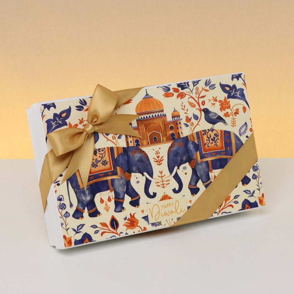 Happy diwali elephant festive designed 15-piece premium chocolate hard box