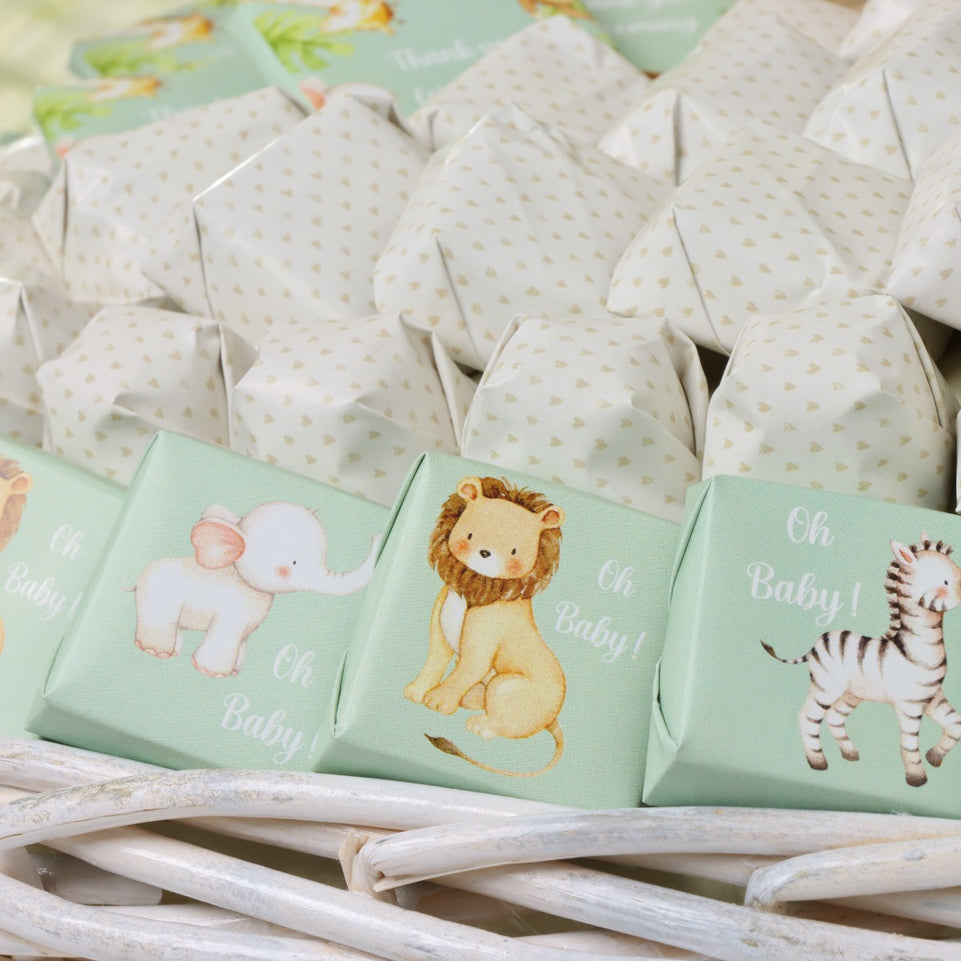 Baby safari animals design premium chocolate large basket