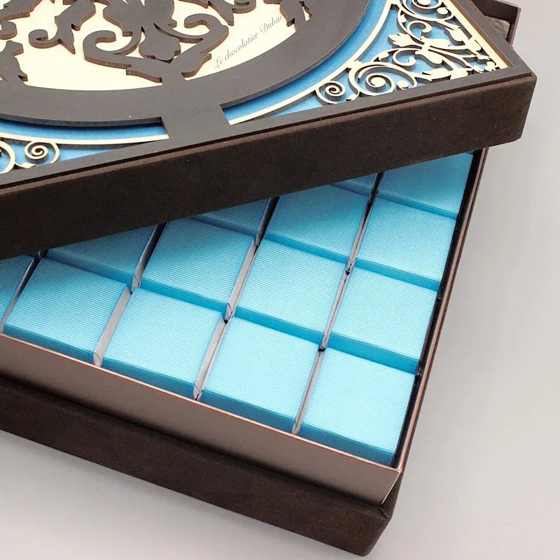 Pattern designed decorated chocolate hard box