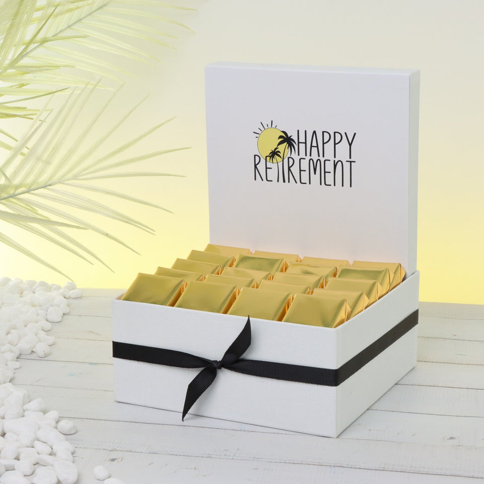 "Happy retirement" designed chocolate medium hamper