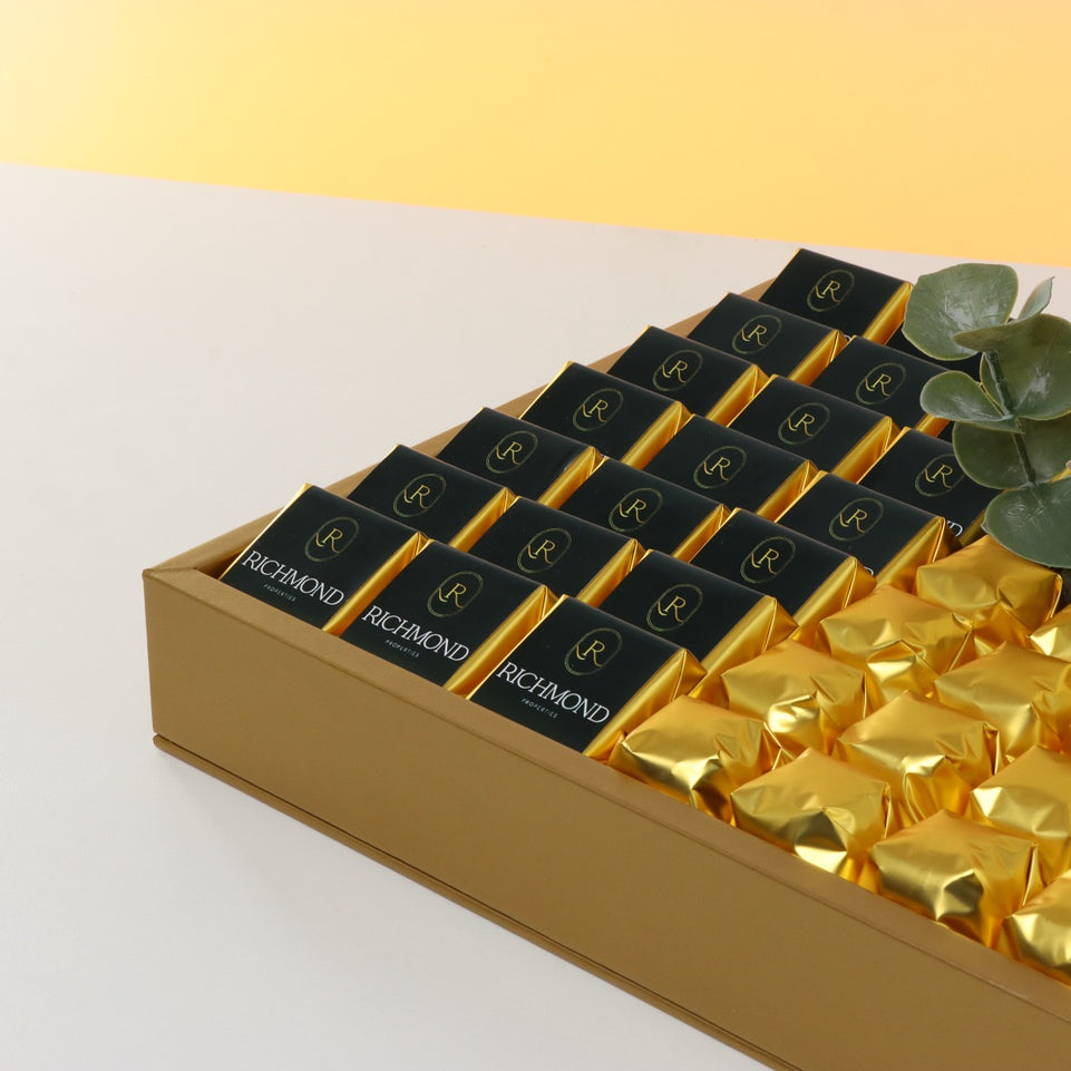 Corporate customized premium chocolate medium leather tray