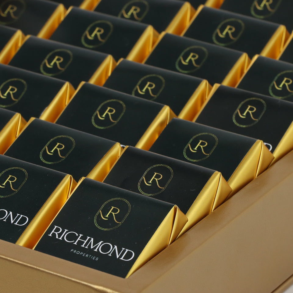 Corporate customized premium chocolate medium leather tray