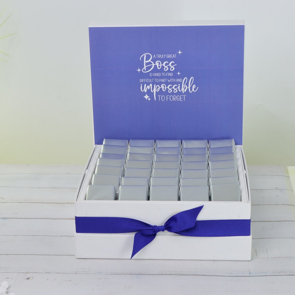 Retirement boss message designed premium chocolate large hamper