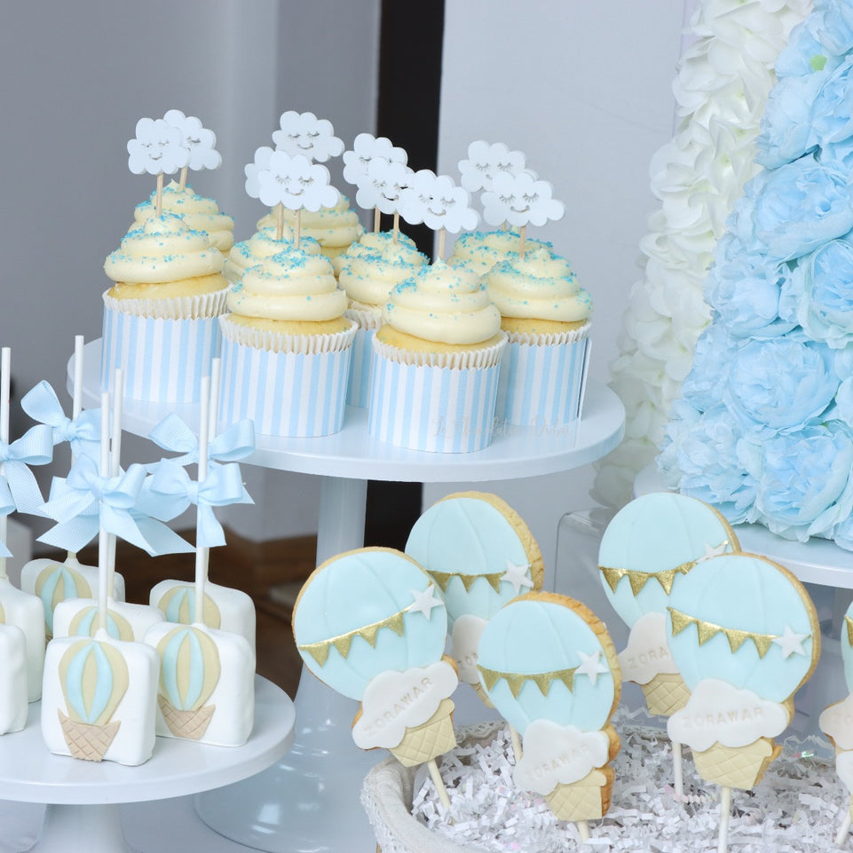 Luxury hot air baloon theme chocolate & sweets dessert tables