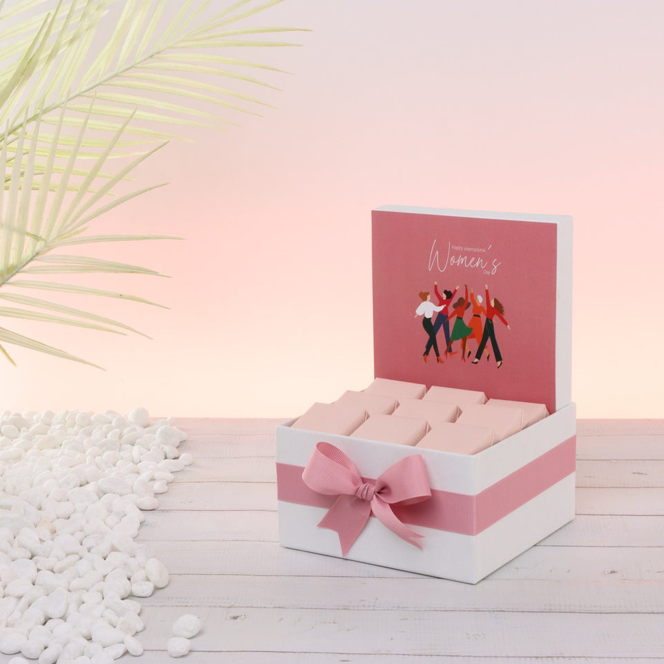 Happy international women's day designed premium chocolate small hamper