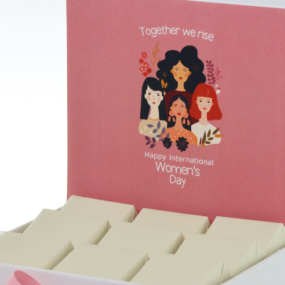 "Together we rise" international women's day designed premium chocolate medium hamper
