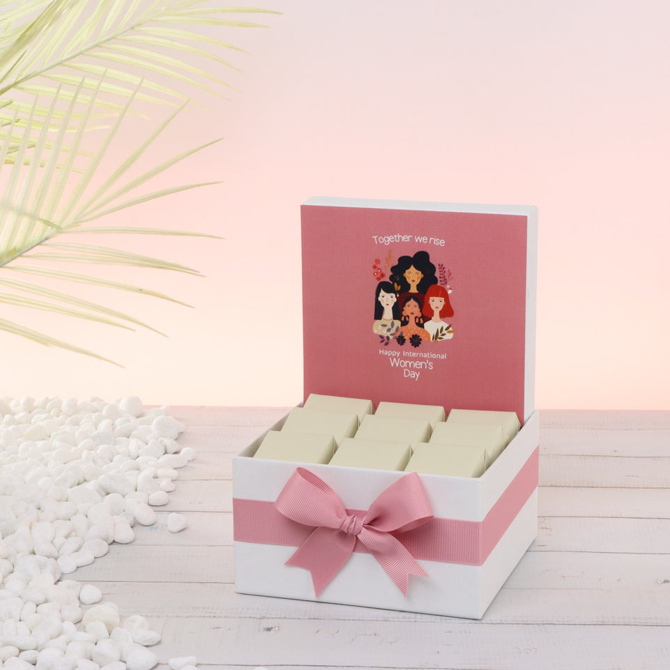 "Together we rise" international women's day designed premium chocolate small hamper