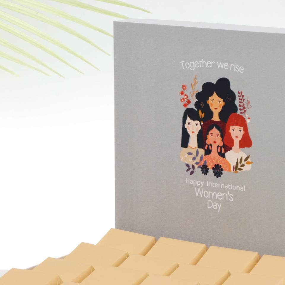 "Together we rise" happy international women's day designed premium chocolate medium hamper