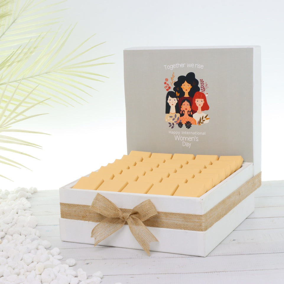 "Together we rise" happy international women's day designed premium chocolate large hamper