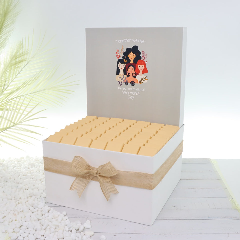 "Together we rise" happy international women's day designed premium chocolate extra large hamper