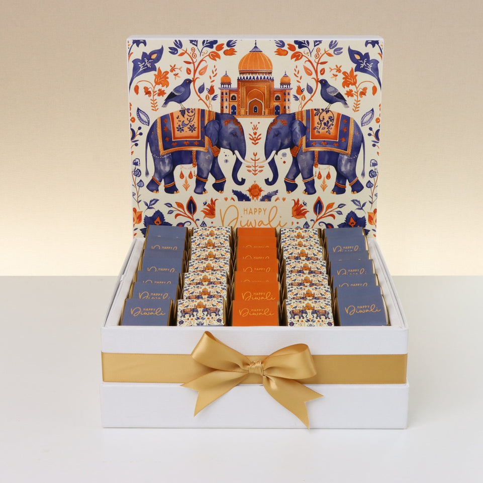 Happy diwali elephant festive designed premium chocolate large hamper