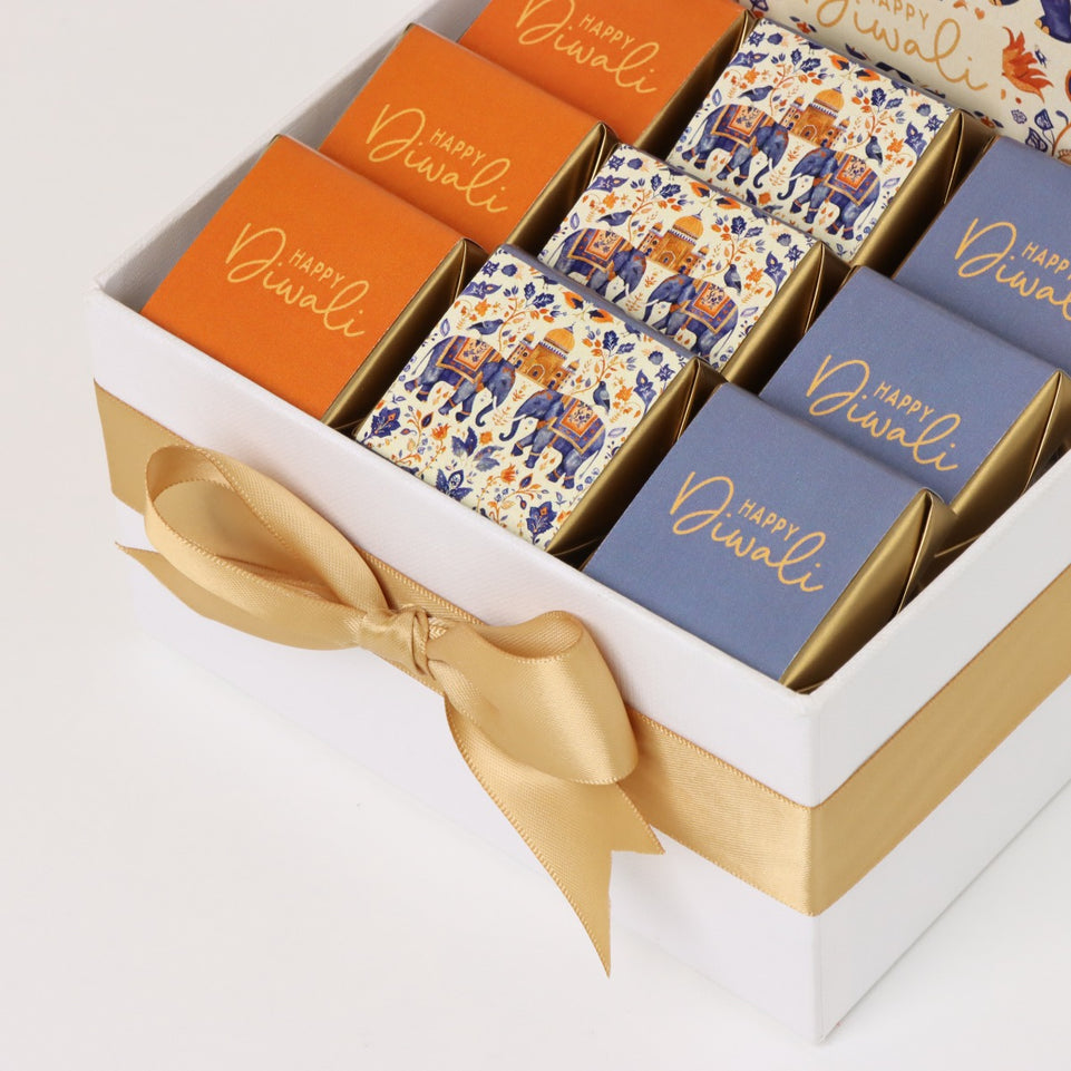 Happy diwali elephant festive designed premium chocolate small hamper