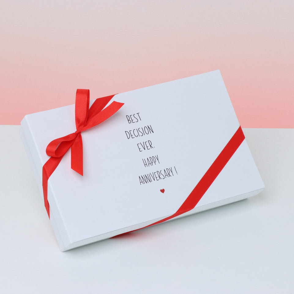 Best decision ever anniversary designed 15P premium chocolate hard box