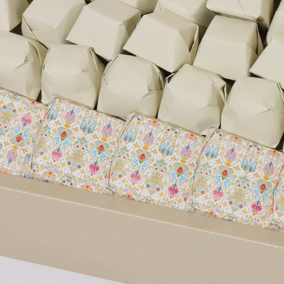 Luxury eid mubarak acrylic mosque decorated chocolate large leather tray