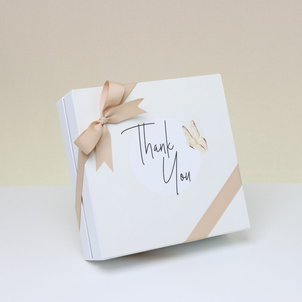 "Thank you" butterfly designed 2-layer premium chocolate hard box