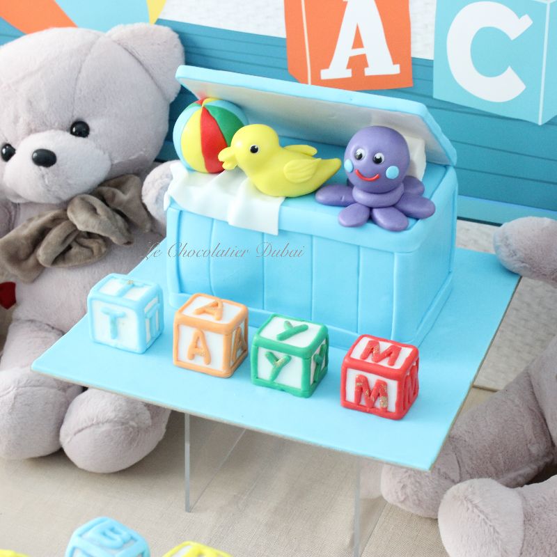Baby boy toy store theme dessert table