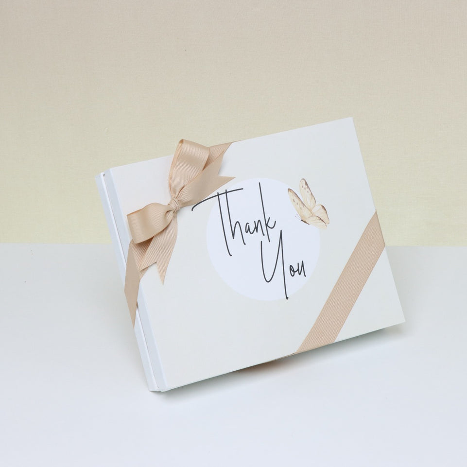 "Thank you" butterfly designed 20-piece premium chocolate hard box