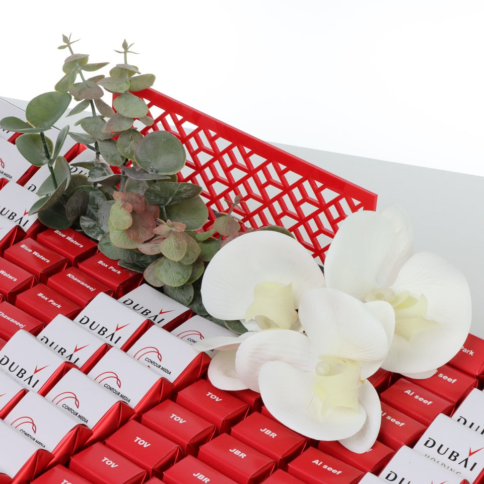 Corporate customized premium chocolate leather large tray