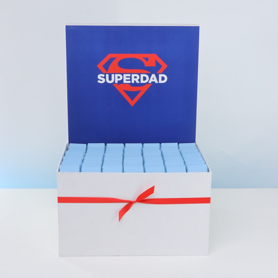 Father's day "Super dad" designed chocolate extra large hamper