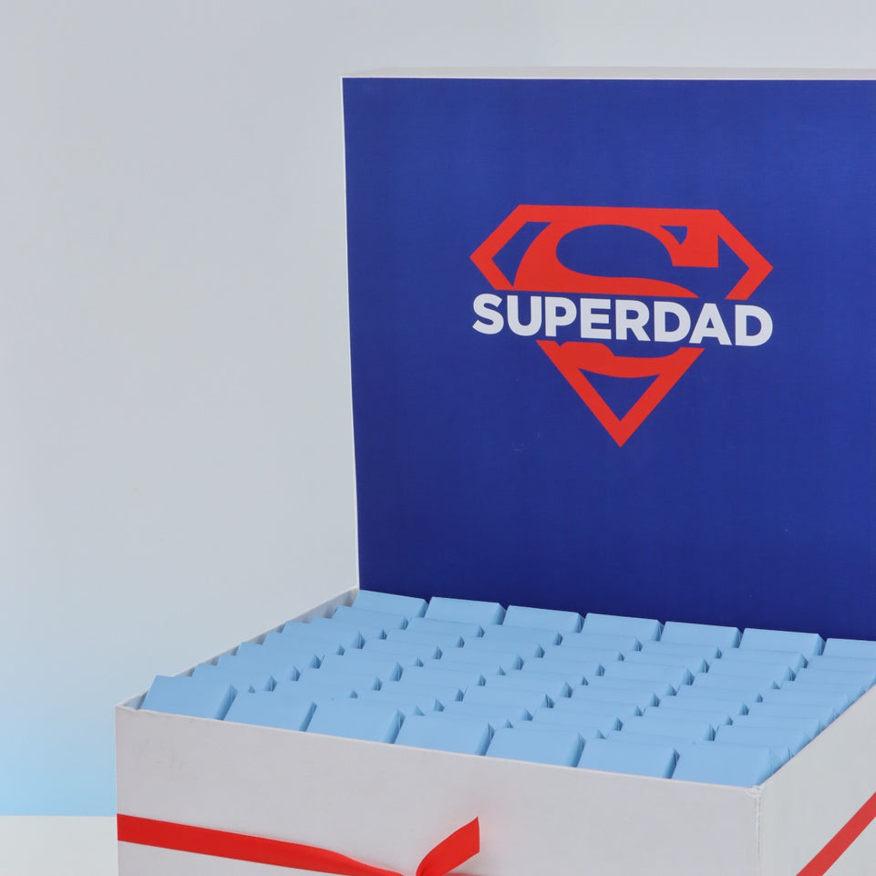 Father's day "Super dad" designed chocolate extra large hamper