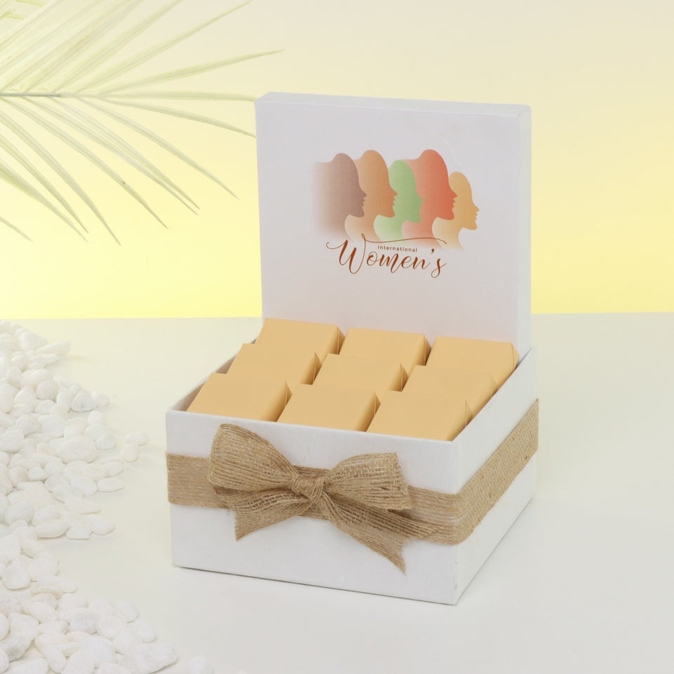 "International women's day" classic designed premium chocolate small hamper
