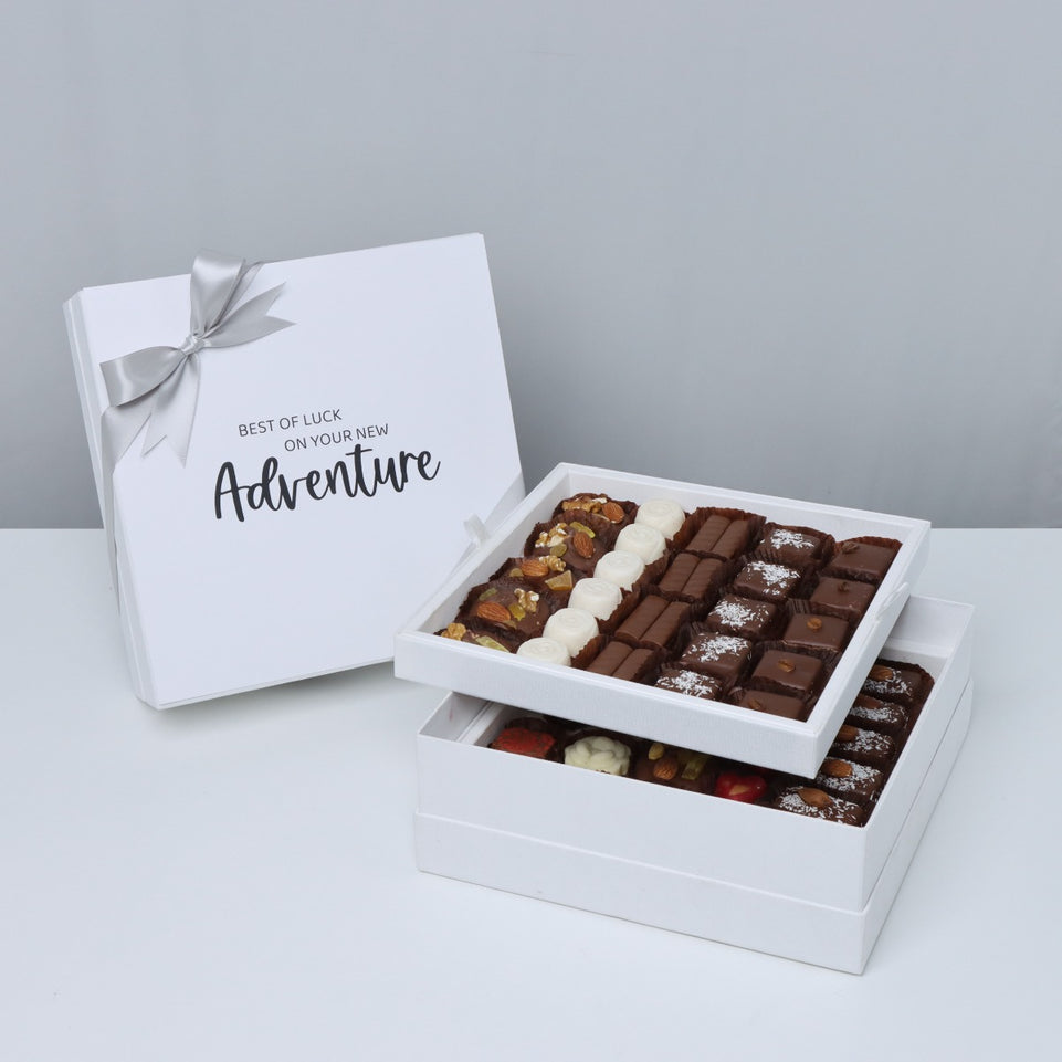 Good luck on your new adventure designed 2-layer premium chocolate hard box