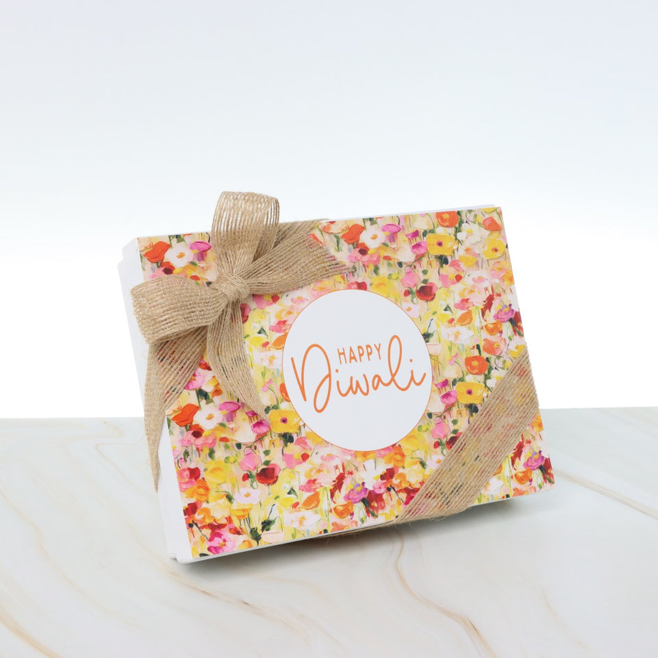 Happy diwali floral designed 12- piece premium chocolate hard box