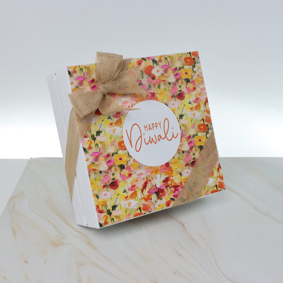 Happy Diwali floral designed premium chocolate hard box