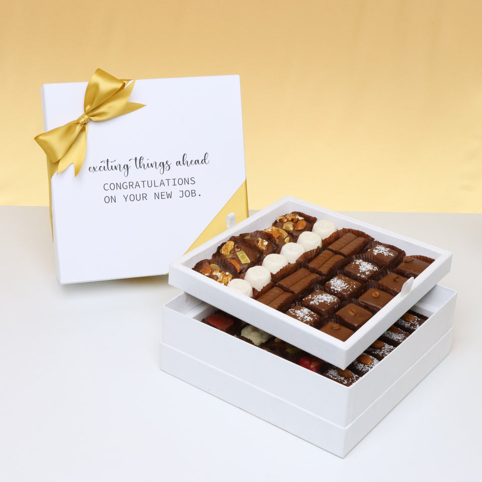 Congratulations on your new job chocolate 2-layer premium chocolate hard box