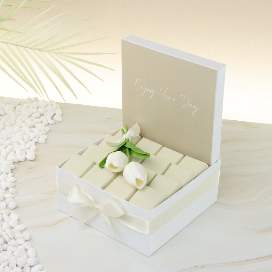 Enjoy your day minimalist designed premium chocolate medium hamper