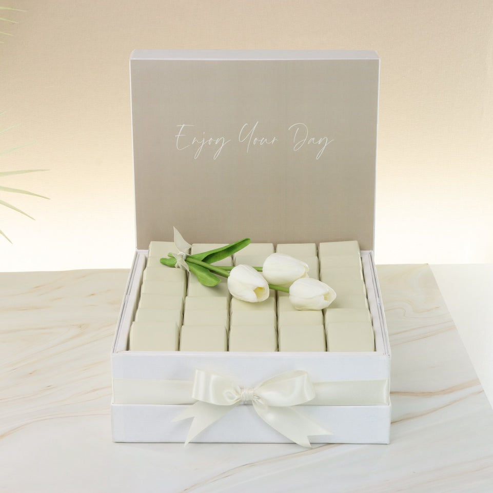 Enjoy your day minimalist designed premium chocolate large hamper