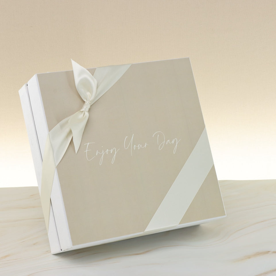 Enjoy your day minimalist designed premium chocolate one layer hard box