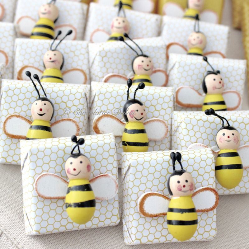 Luxury rustic honey bee theme decorated chocolate & giveaway dessert table