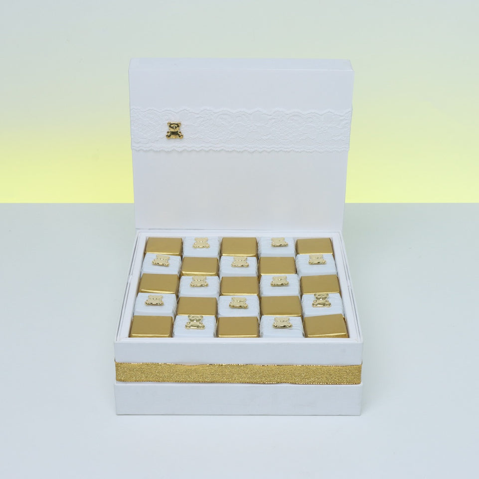 Baby teddy decorated chocolate large hamper