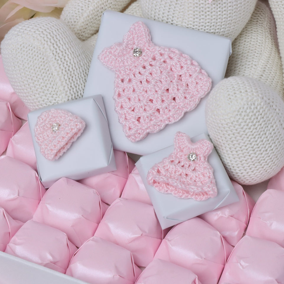 Baby girl teddy decorated chocolate extra large hamper