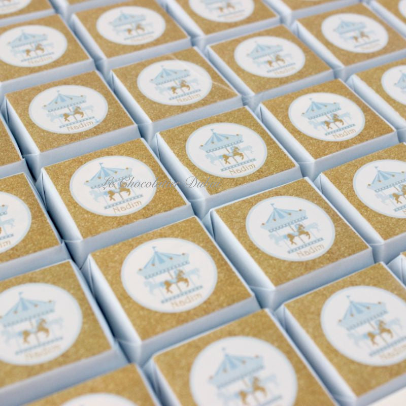 Baby boy carousel theme personalized chocolate