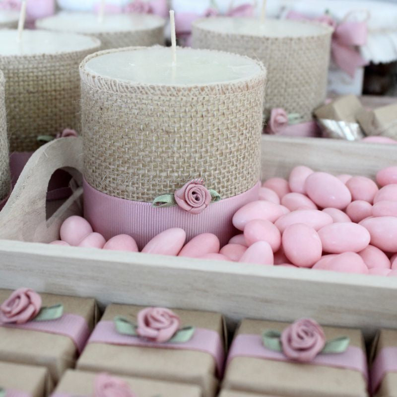 Set of 20 Baby girl decorated candle