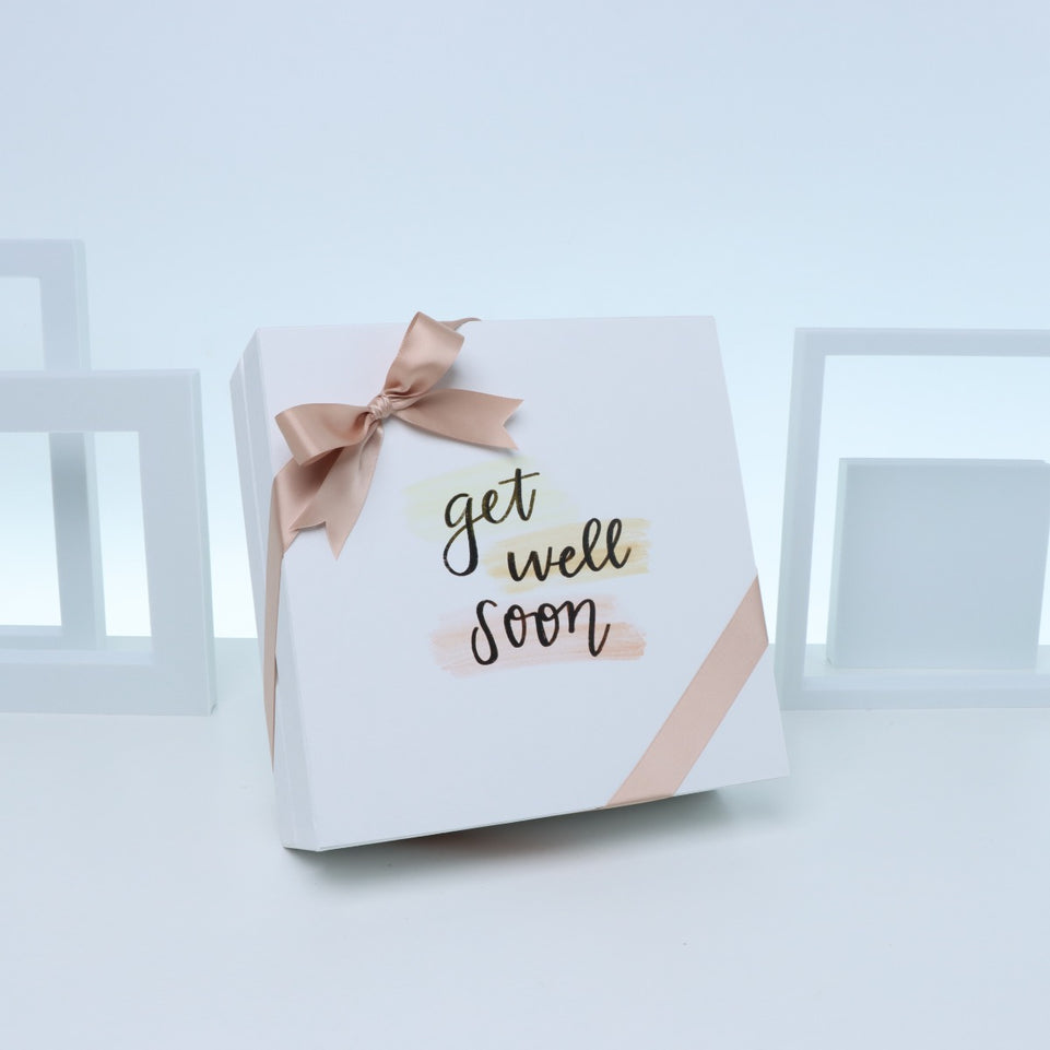 Get well soon stain designed 2-layer chocolate hard box