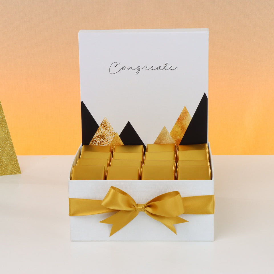 Congrats geometric designed chocolate medium hamper