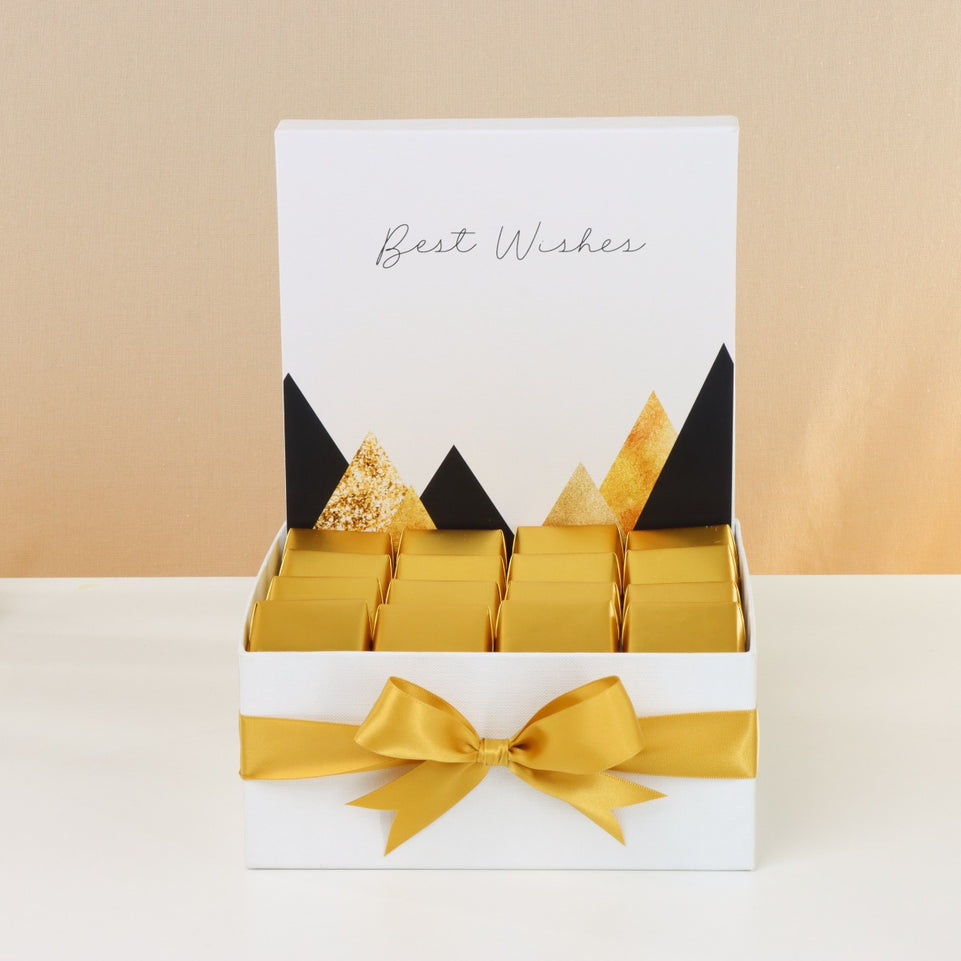 Best wishes geometric designed chocolate medium hamper