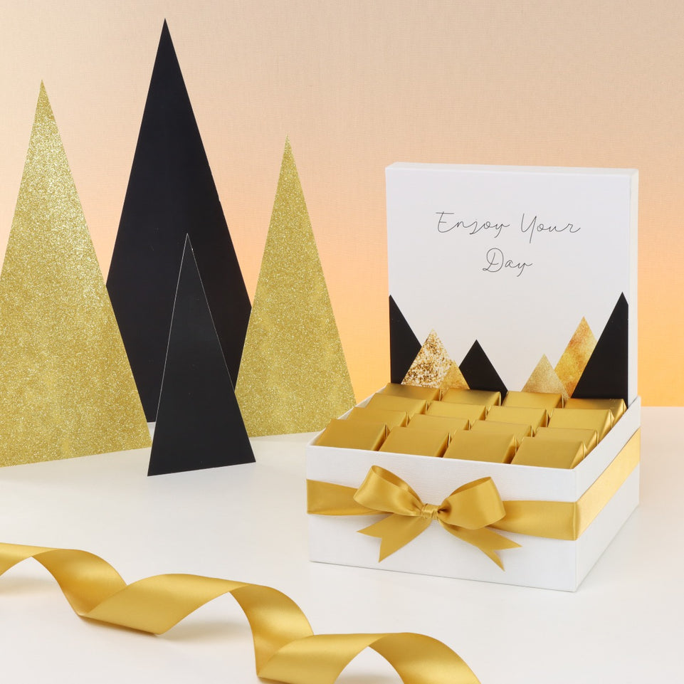 Enjoy your day geometric designed premium chocolate medium hamper