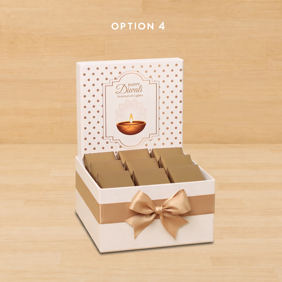 Happy Diwali festival of lights designed premium chocolate small hamper