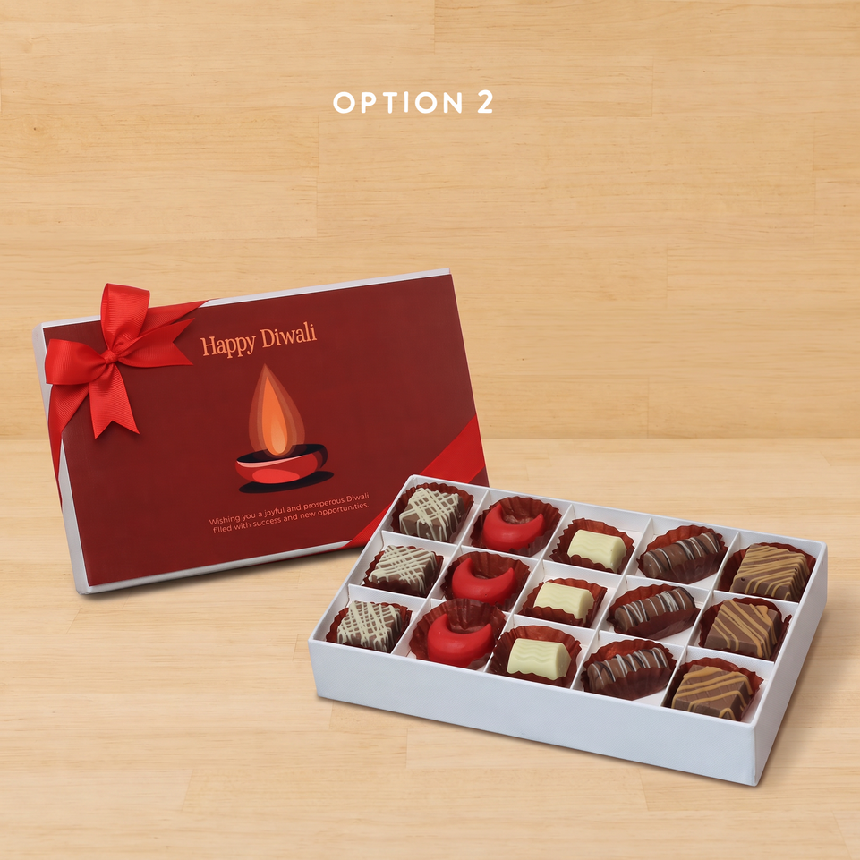 Happy diwali candle designed premium chocolate 15P hard box