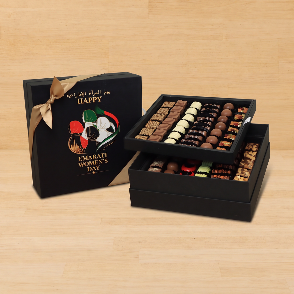 Emirati women's day designed premium chocolate 2-layer hard box