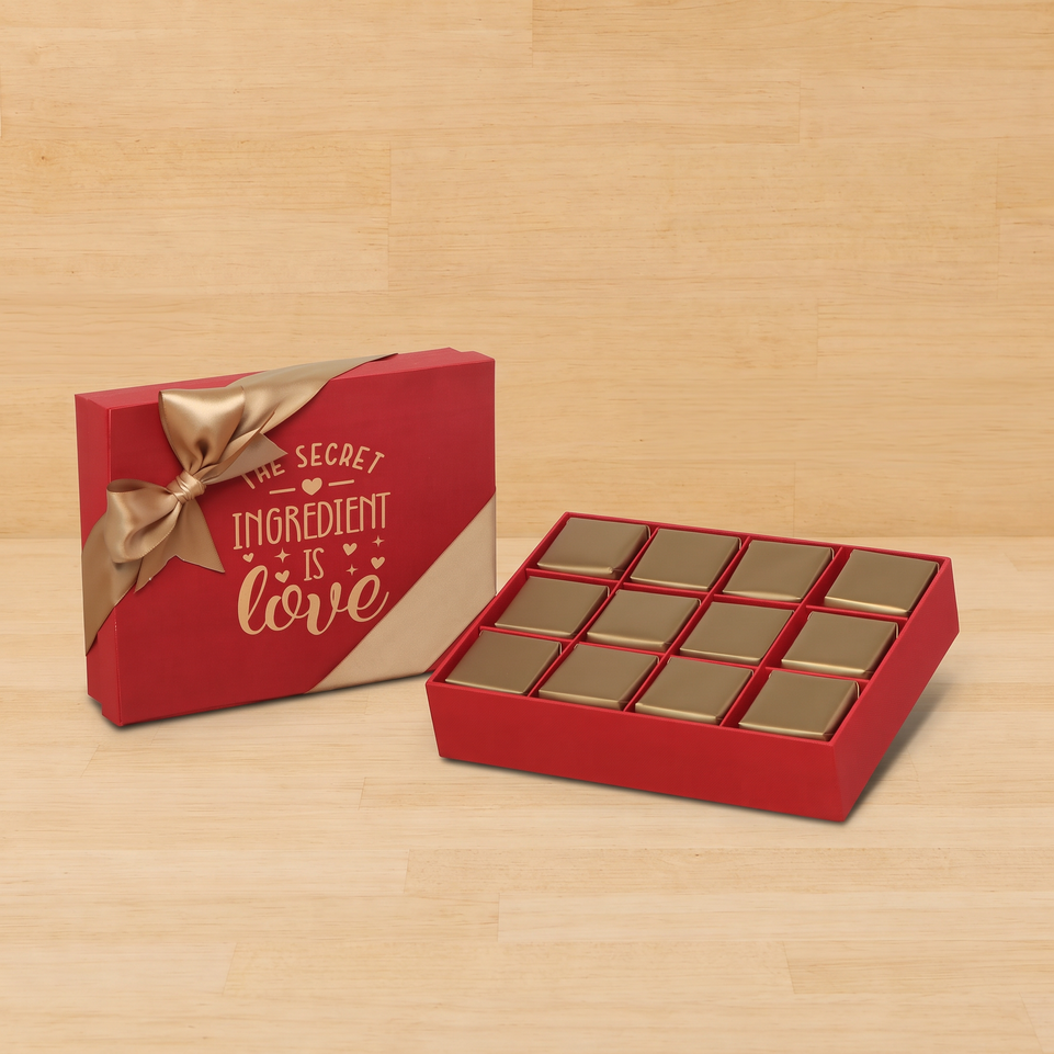 The secret ingredient love designed 12P premium chocolate gift box