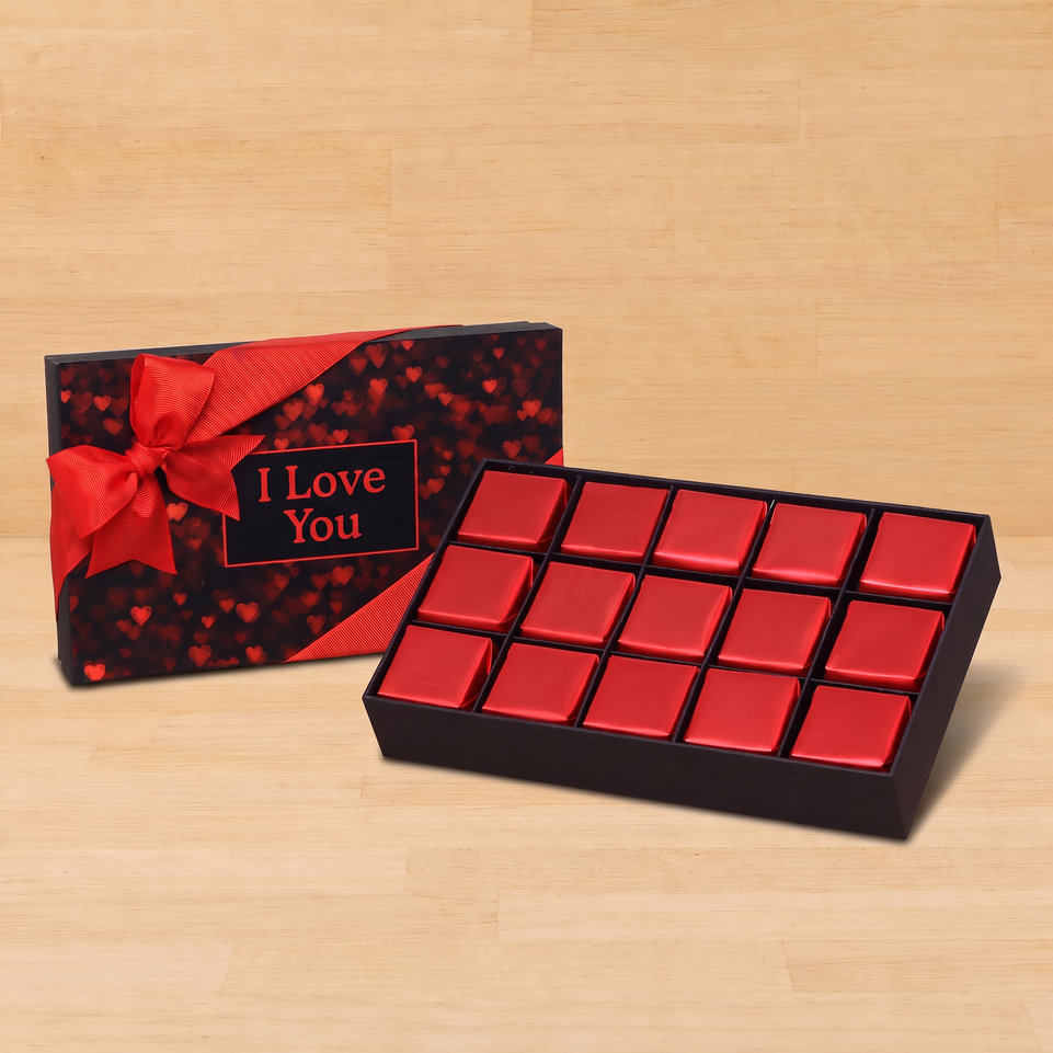 I love you heart designed 15P premium chocolate gift box