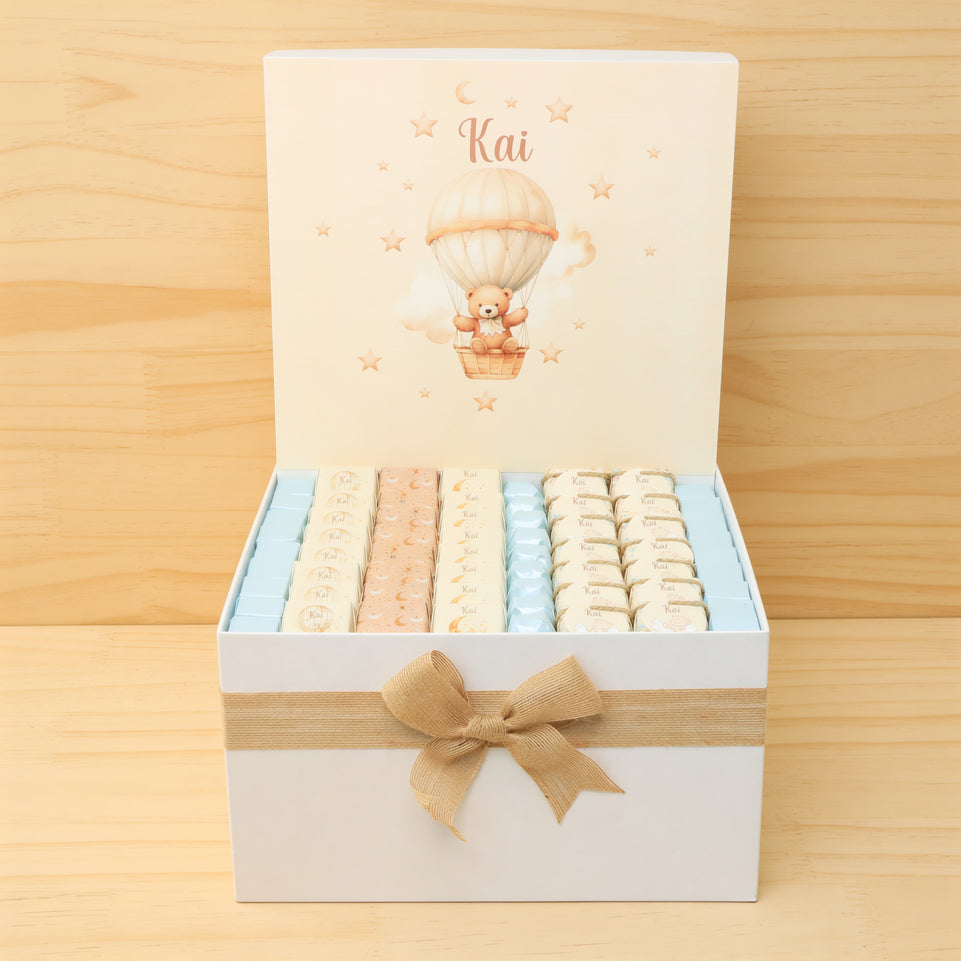 Baby boy air balloon theme chocolate extra large hamper